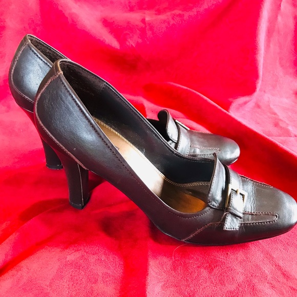 Victoria Spenser pumps, brown leather, size 8 - Picture 3 of 10